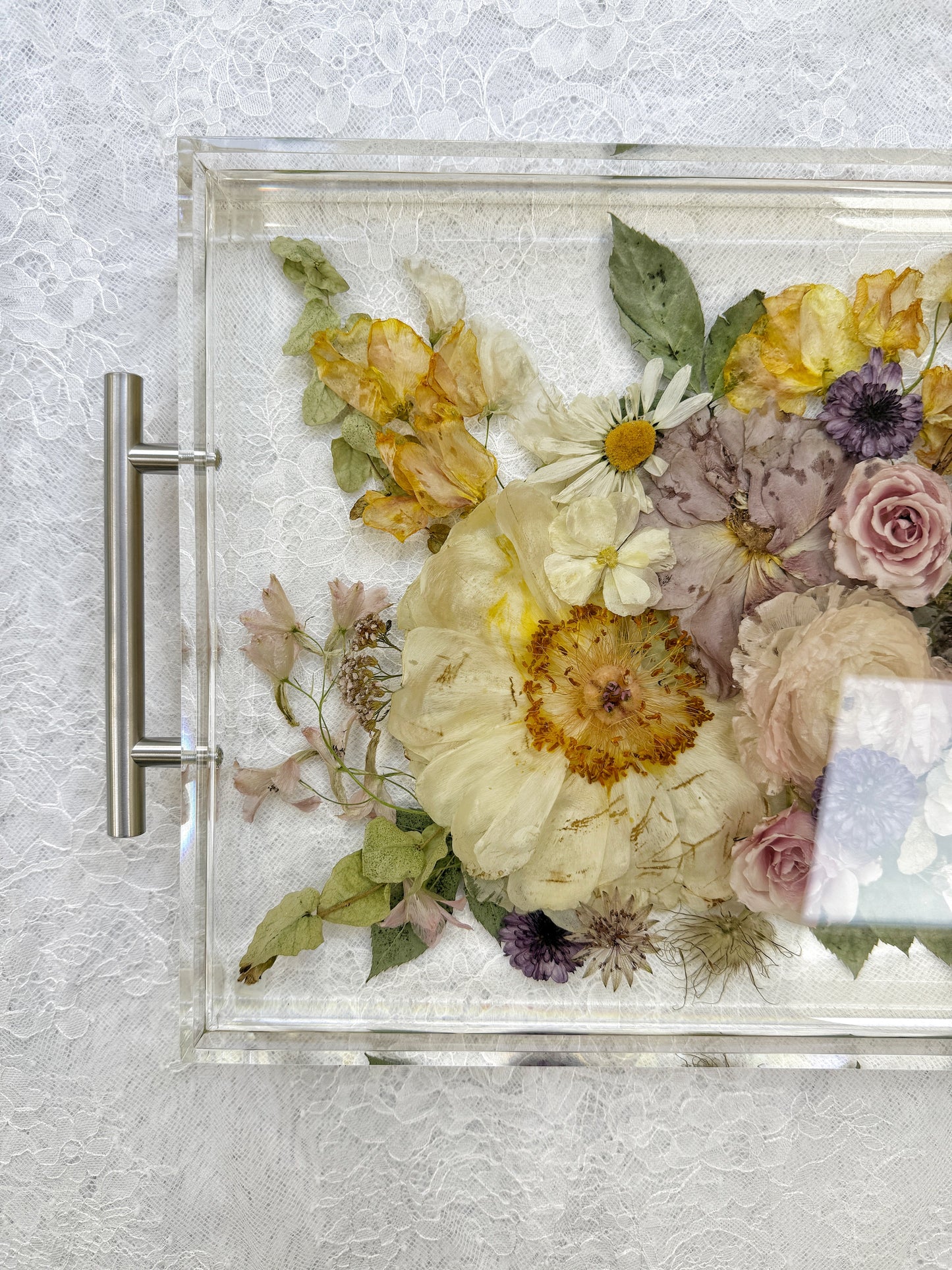 Floral Tray 11 x 14 Acrylic