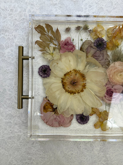 Floral Tray 11 x 14 Acrylic
