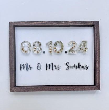 Floral Date Sign - Add On Item