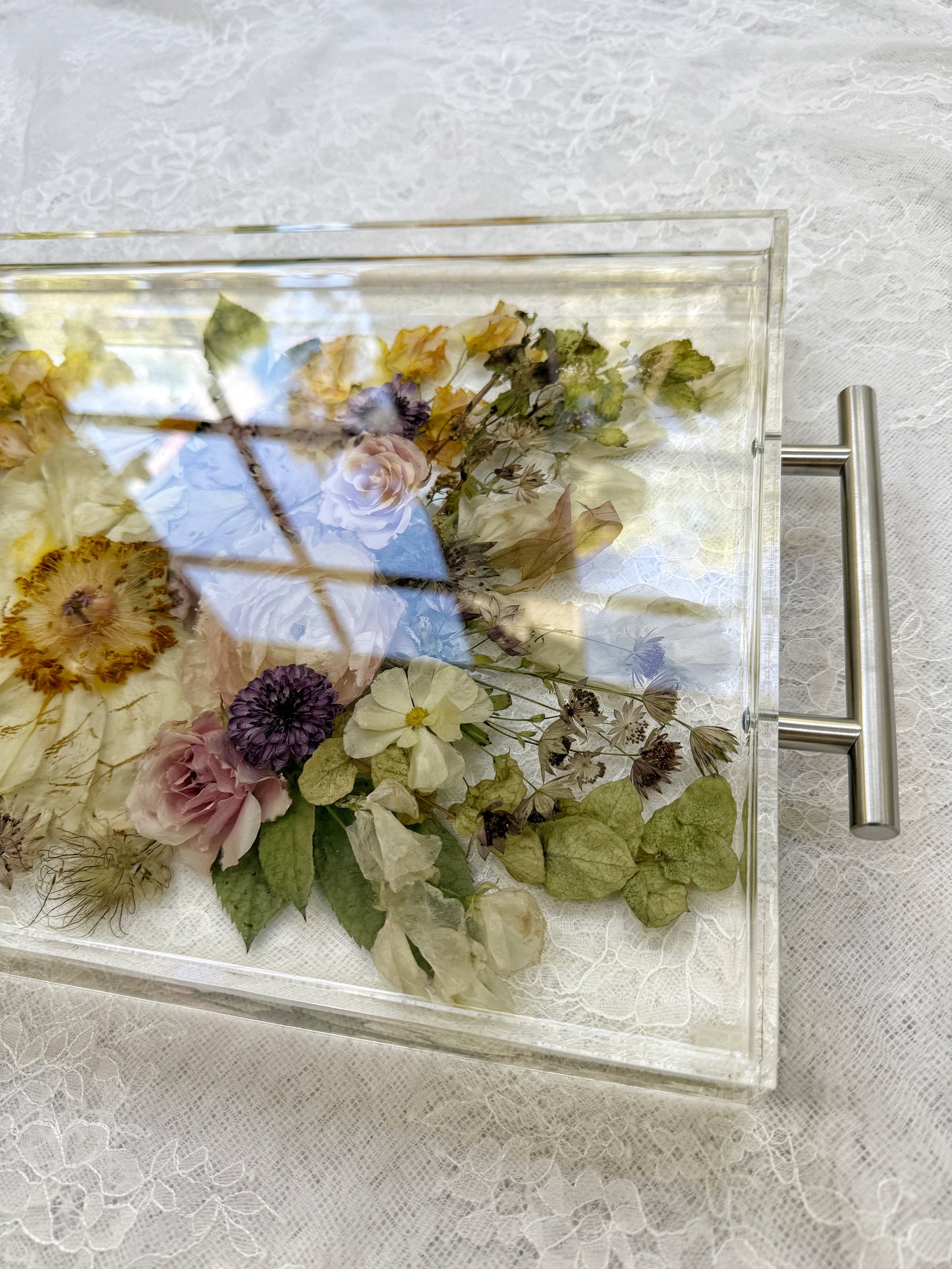 Floral Tray 11 x 14 Acrylic