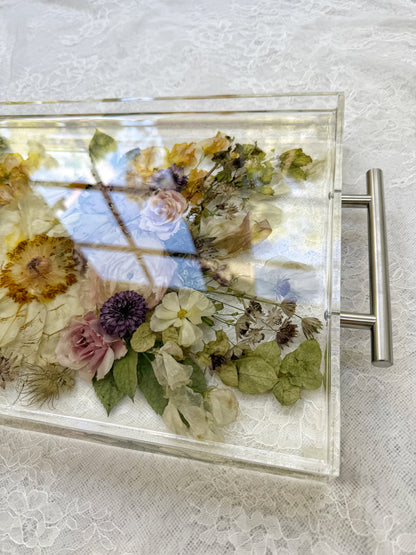 Floral Tray 11 x 14 Acrylic
