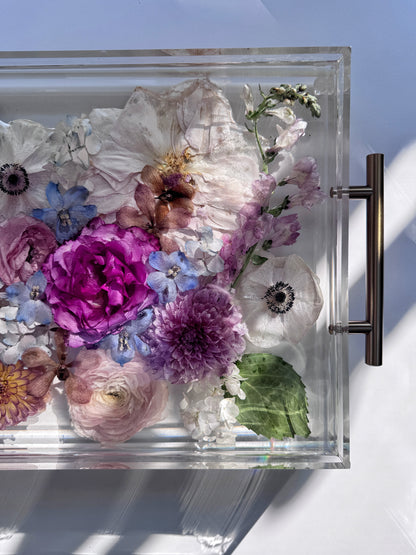 Floral Tray 11 x 14 Acrylic