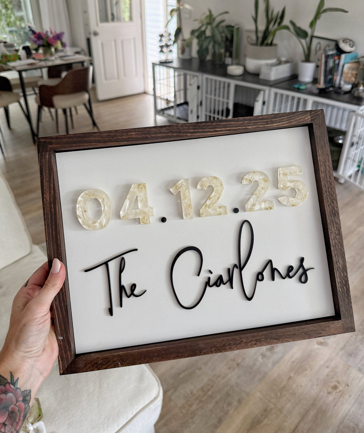 Floral Date Sign - Add On Item