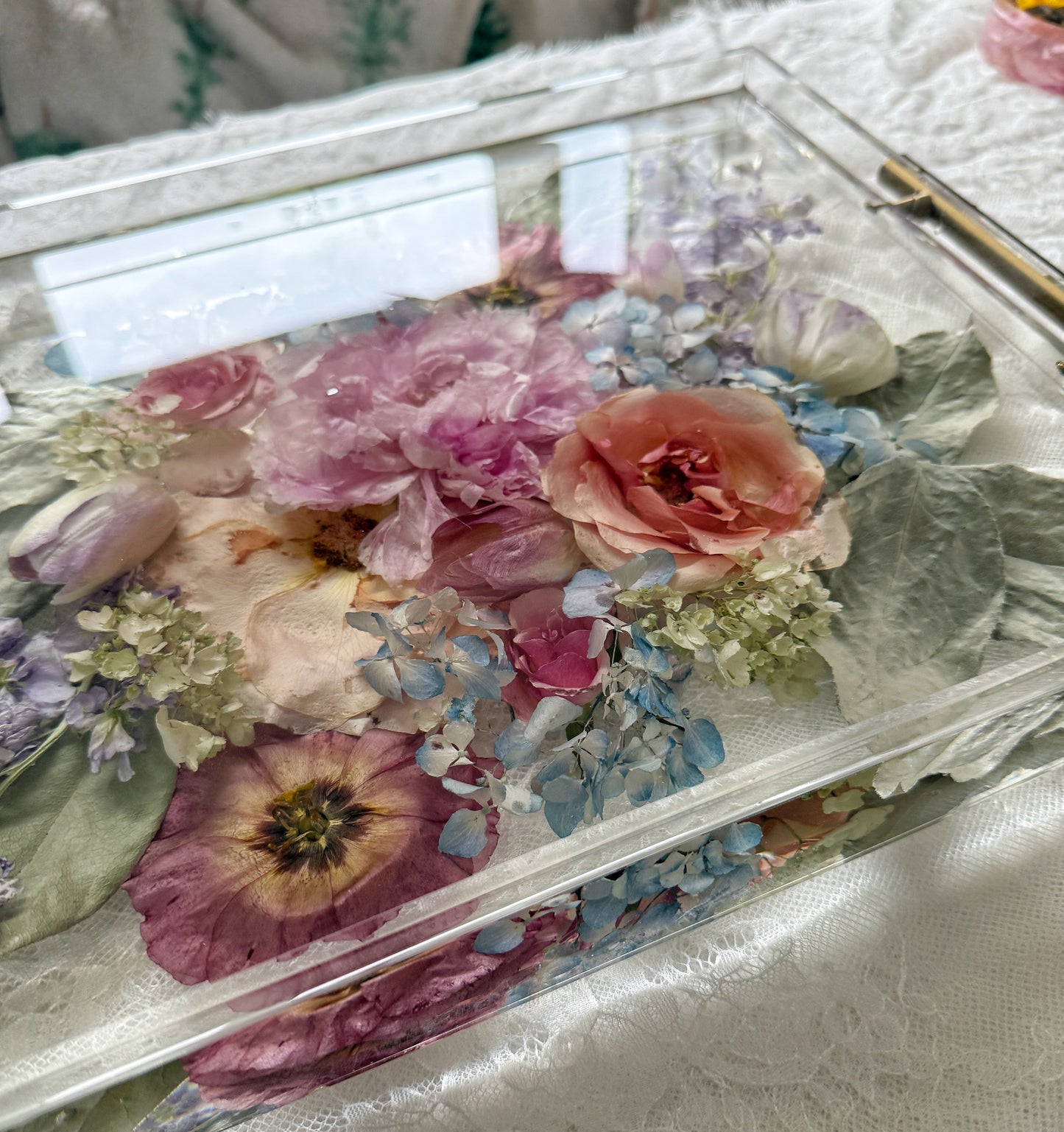 Floral Tray 11 x 14 Acrylic