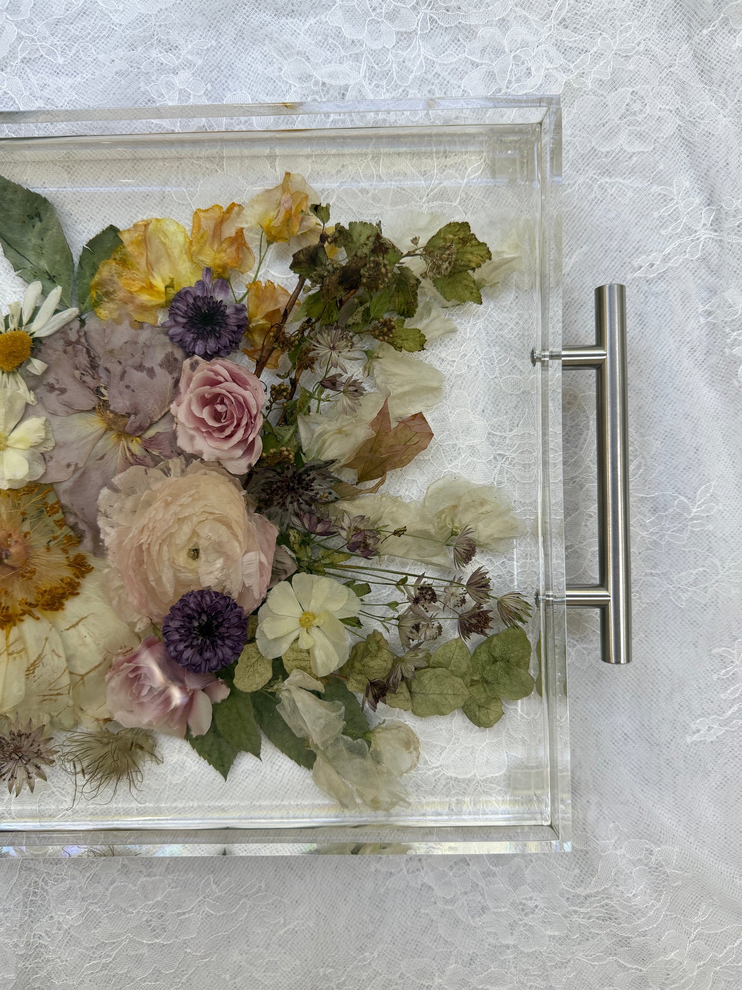 Floral Tray 11 x 14 Acrylic