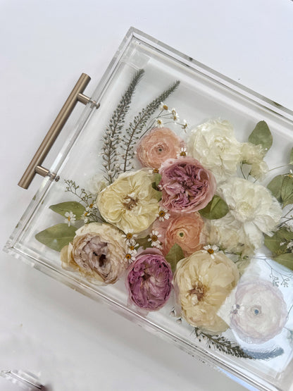 Floral Tray 11 x 14 Acrylic