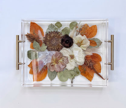 Floral Tray 11 x 14 Acrylic