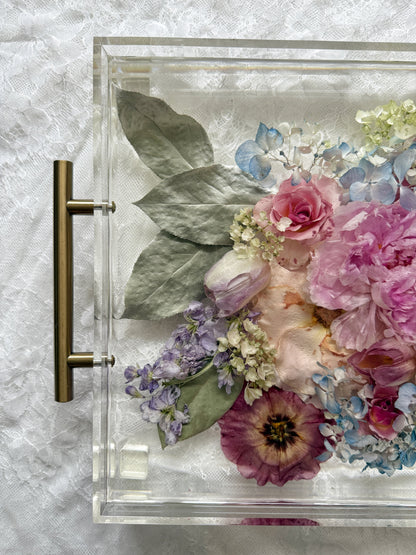 Floral Tray 11 x 14 Acrylic