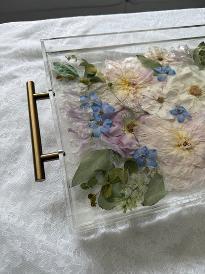 Floral Tray 11 x 14 Acrylic
