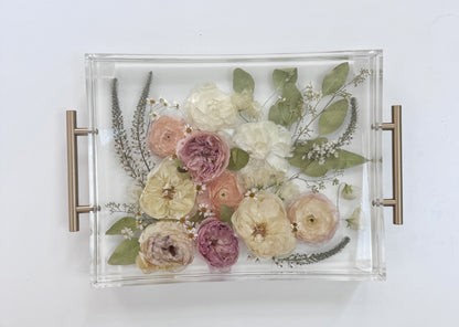 Floral Tray 11 x 14 Acrylic