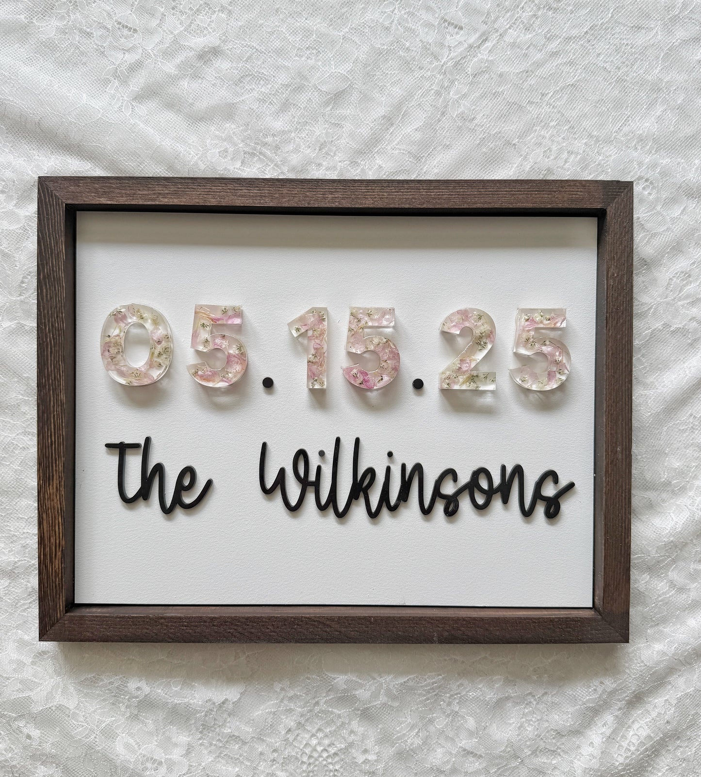 Floral Date Sign - Add On Item