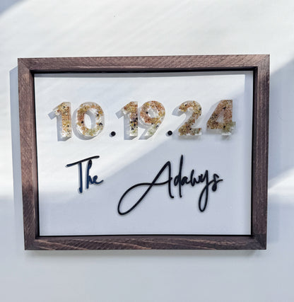 Floral Date Sign - Add On Item