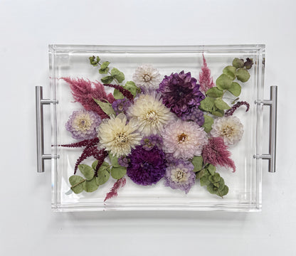 Floral Tray 11 x 14 Acrylic