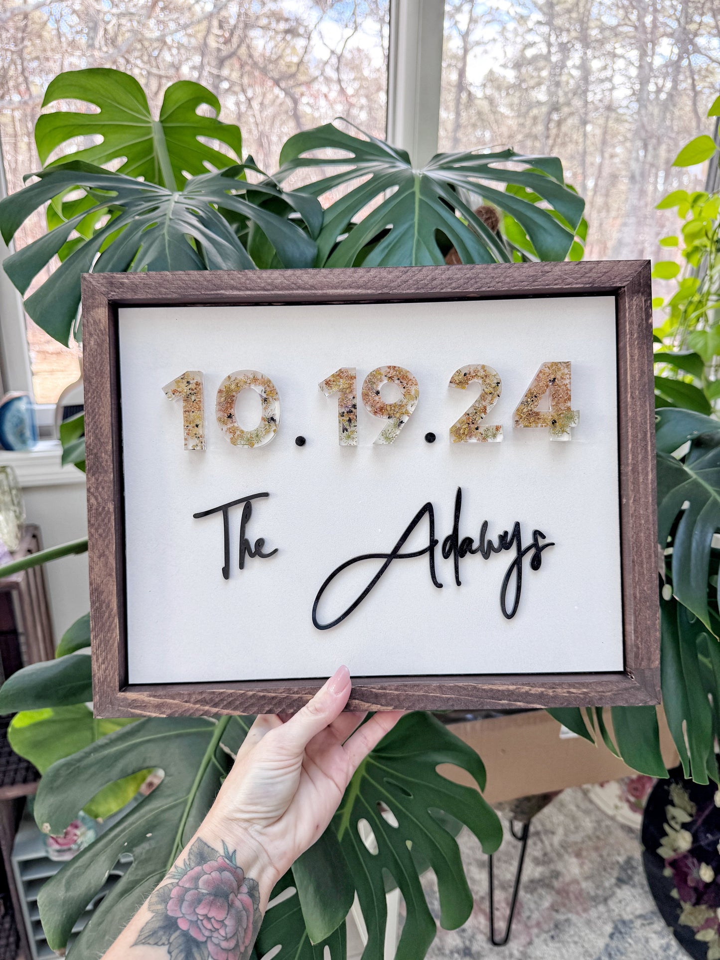 Floral Date Sign - Add On Item