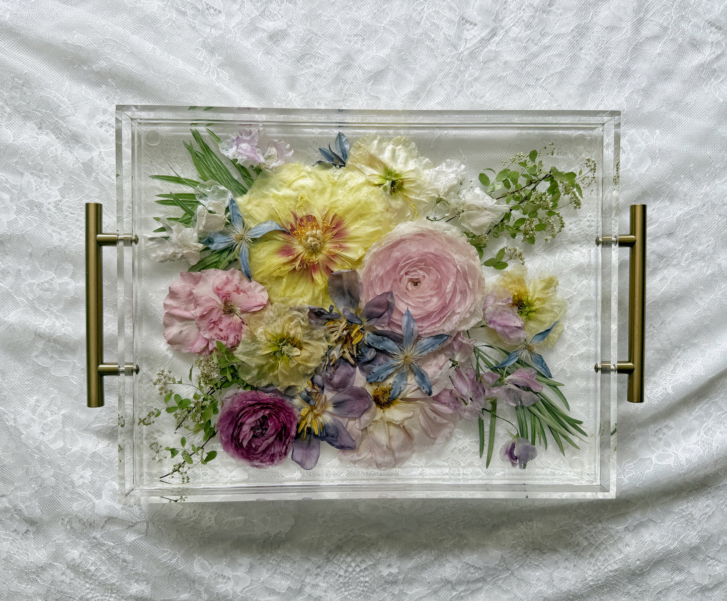 Floral Tray 11 x 14 Acrylic