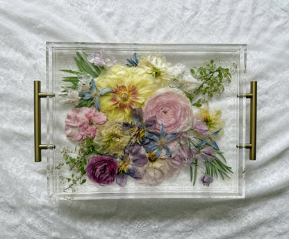 Floral Tray 11 x 14 Acrylic