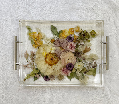 Floral Tray 11 x 14 Acrylic