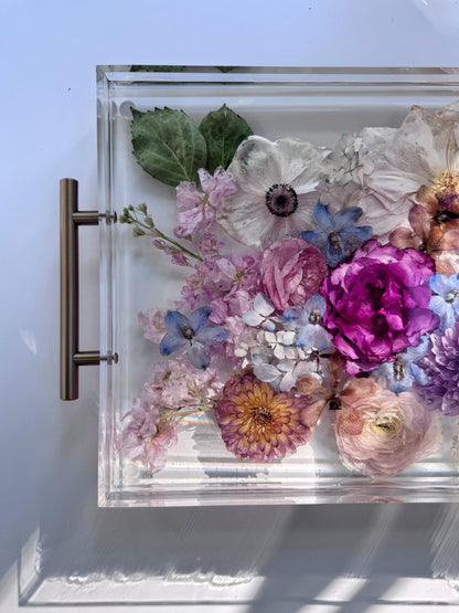 Floral Tray 11 x 14 Acrylic