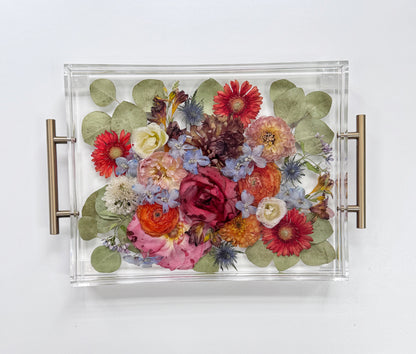 Floral Tray 11 x 14 Acrylic