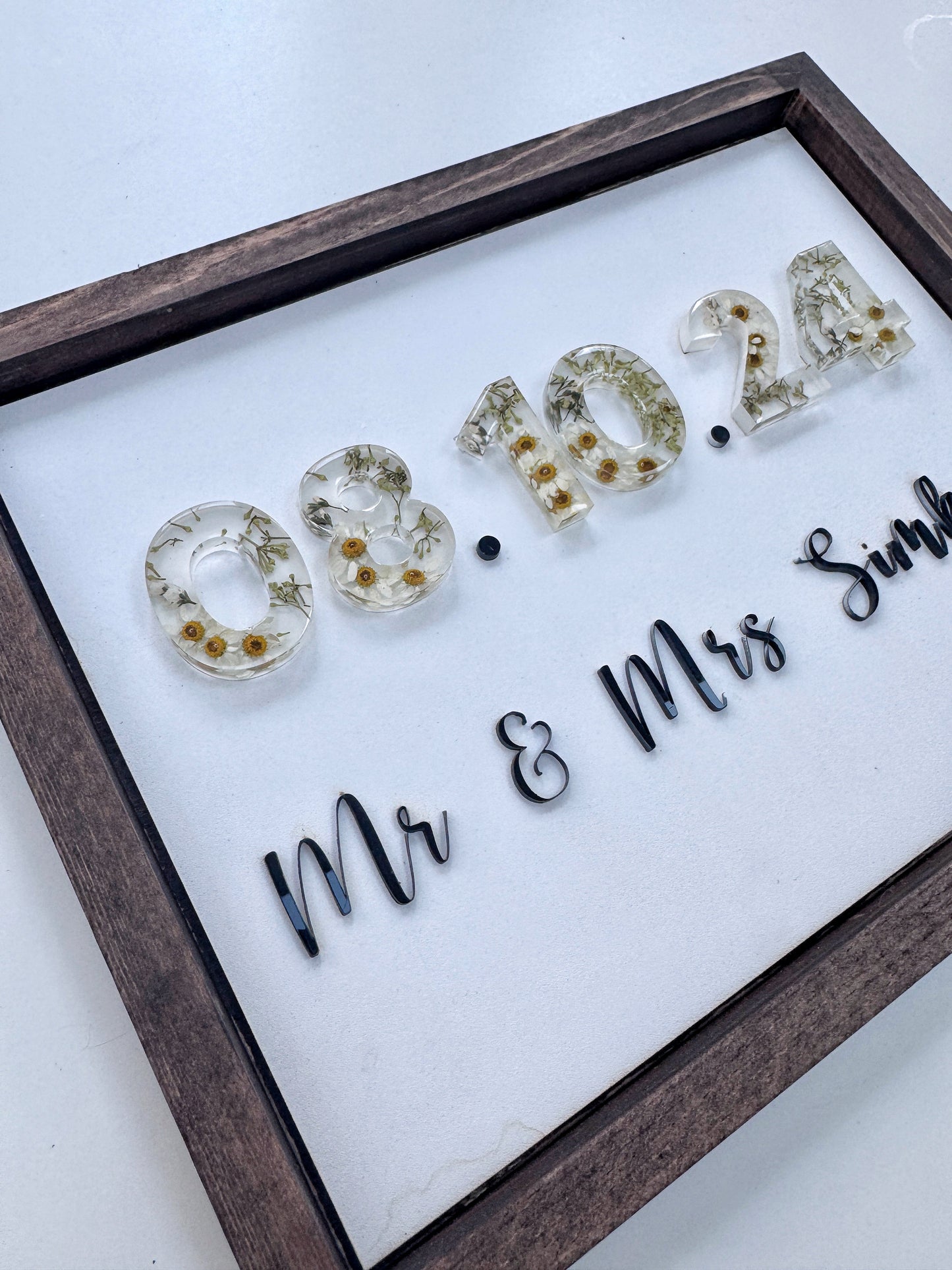 Floral Date Sign - Add On Item