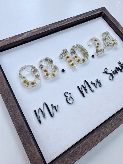 Floral Date Sign - Add On Item