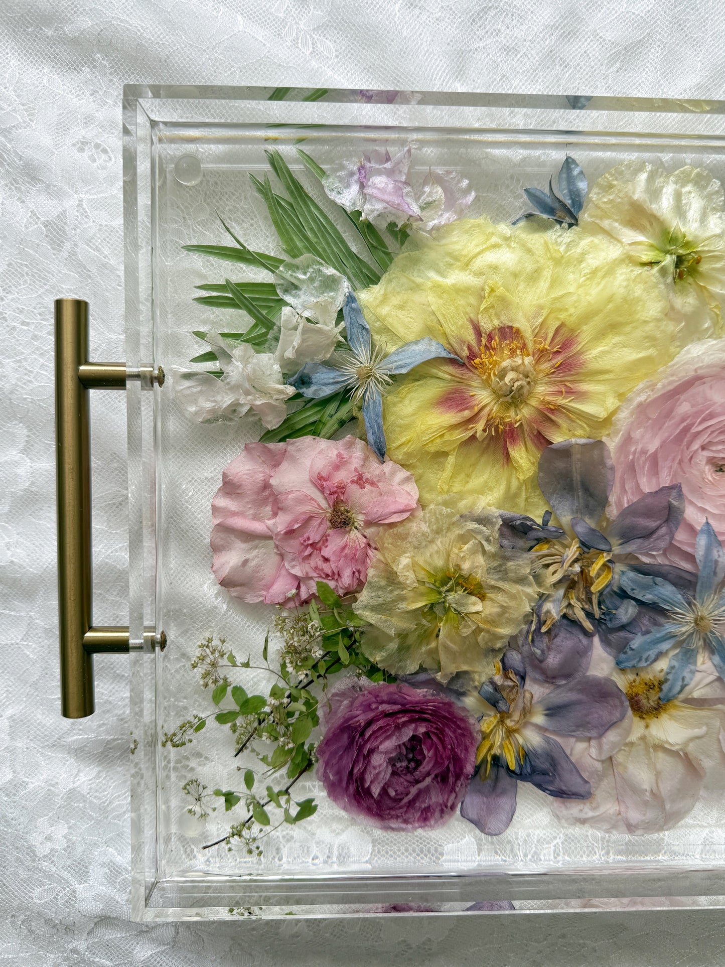 Floral Tray 11 x 14 Acrylic