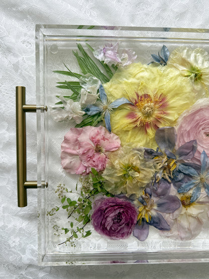 Floral Tray 11 x 14 Acrylic
