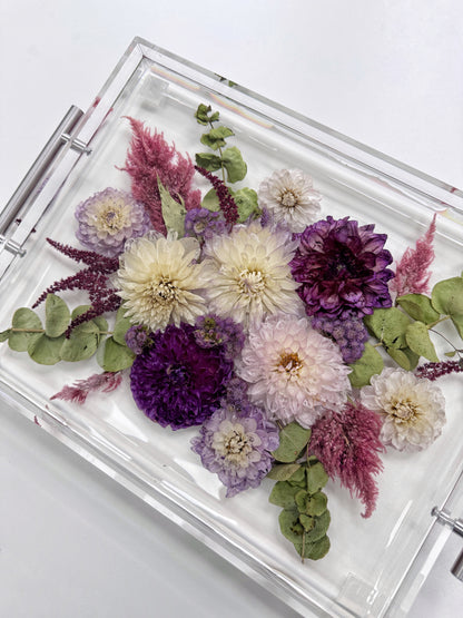 Floral Tray 11 x 14 Acrylic