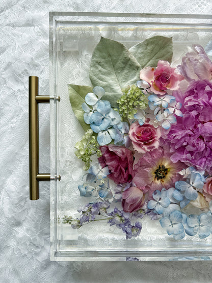 Floral Tray 11 x 14 Acrylic