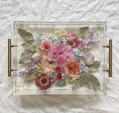 Floral Tray 11 x 14 Acrylic