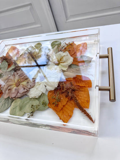 Floral Tray 11 x 14 Acrylic