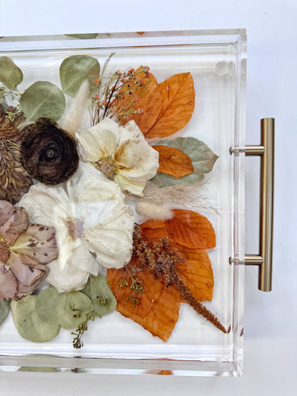 Floral Tray 11 x 14 Acrylic