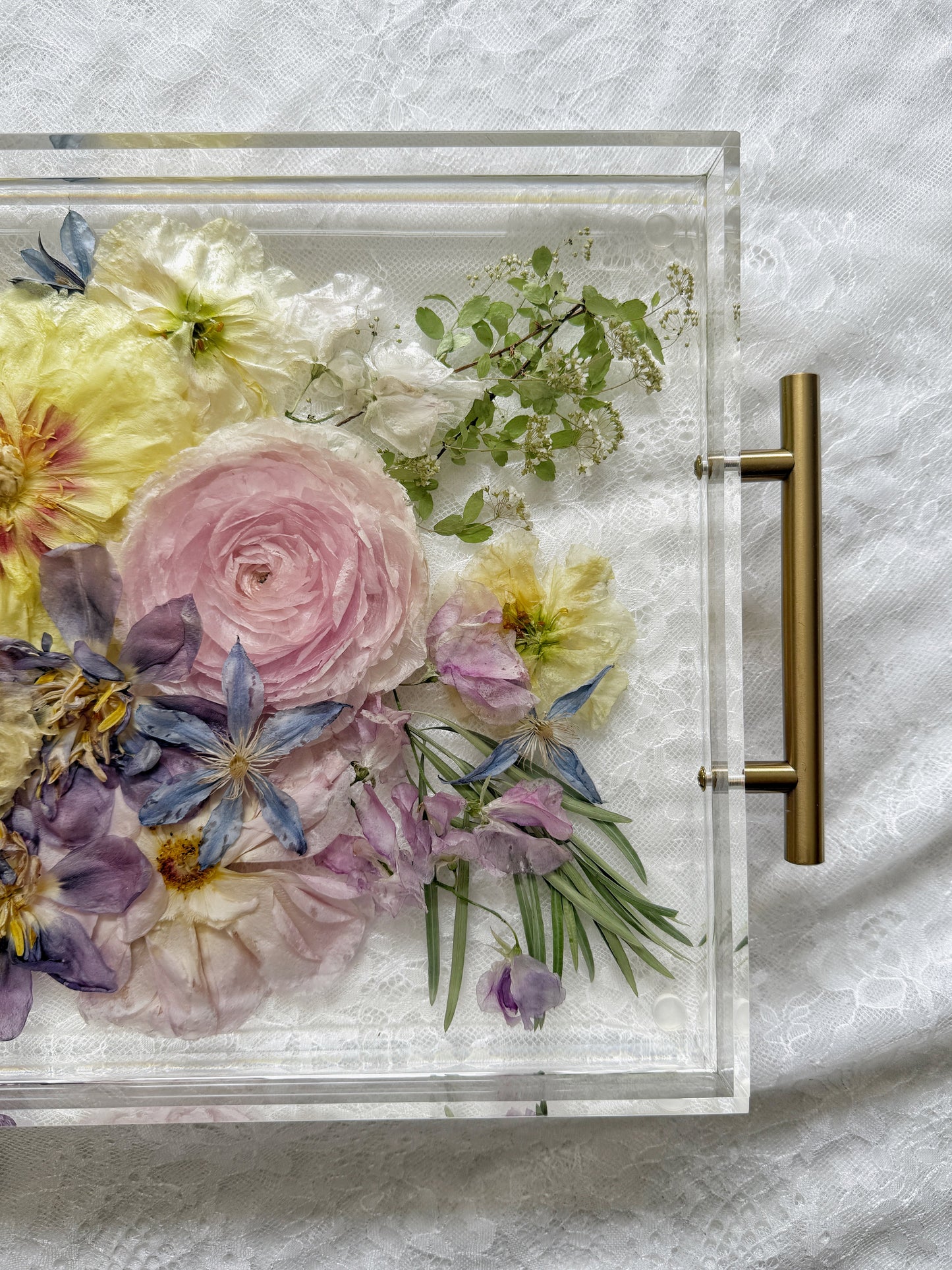 Floral Tray 11 x 14 Acrylic