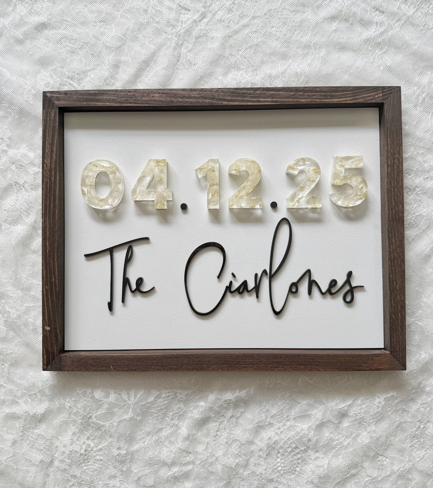 Floral Date Sign - Add On Item