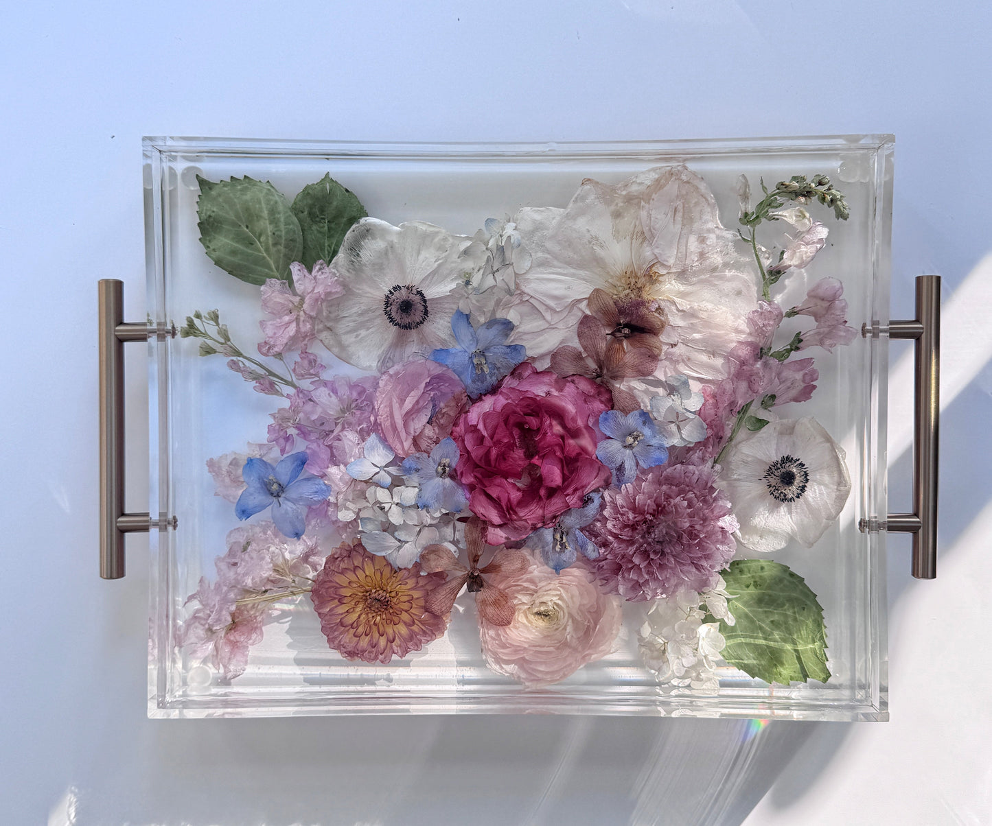 Floral Tray 11 x 14 Acrylic