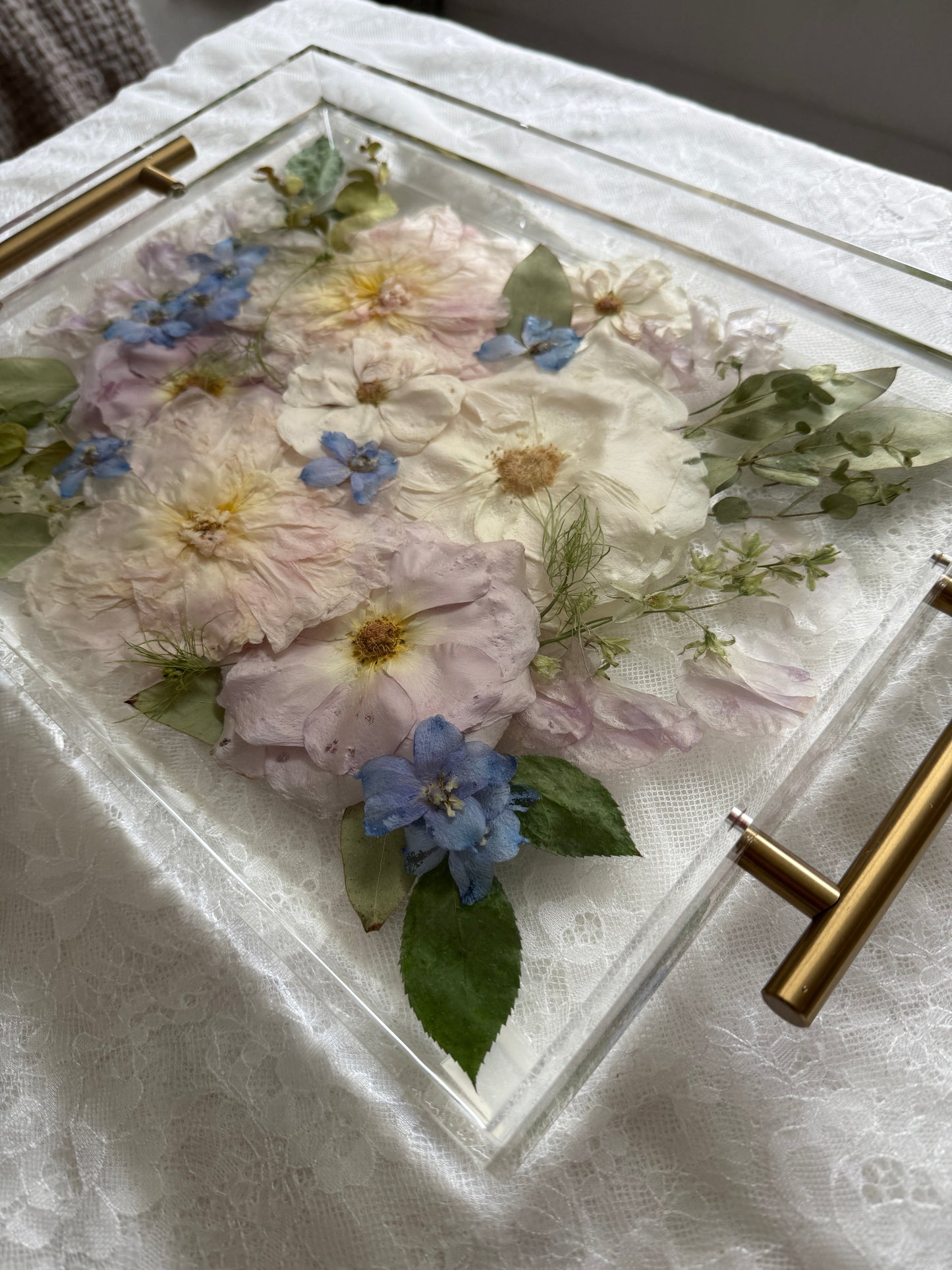 Floral Tray 11 x 14 Acrylic