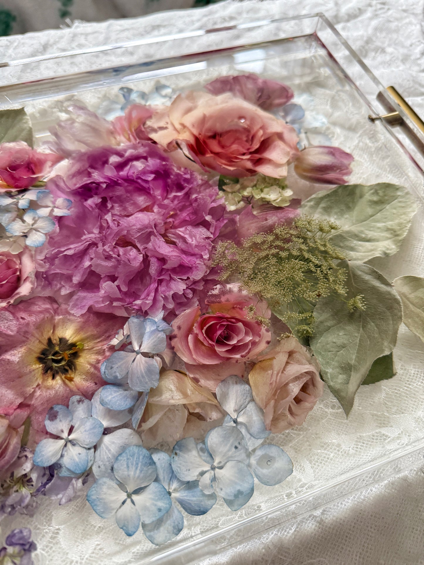 Floral Tray 11 x 14 Acrylic