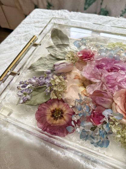 Floral Tray 11 x 14 Acrylic