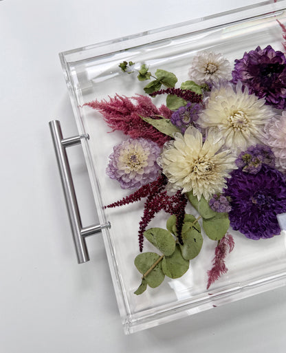 Floral Tray 11 x 14 Acrylic