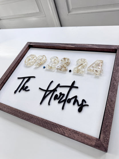 Floral Date Sign - Add On Item