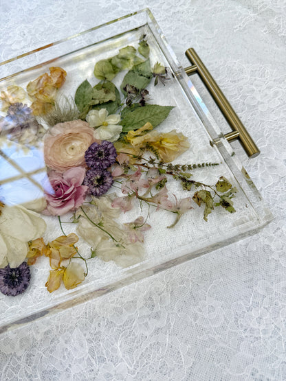 Floral Tray 11 x 14 Acrylic