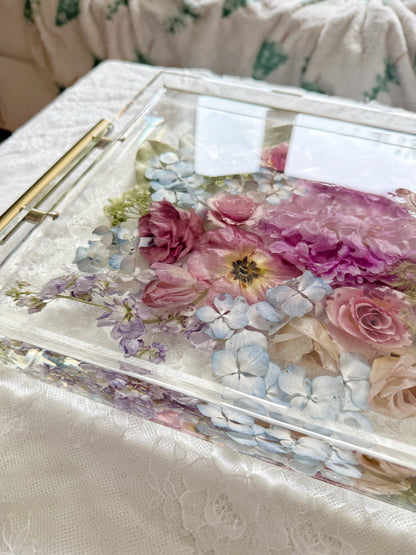 Floral Tray 11 x 14 Acrylic