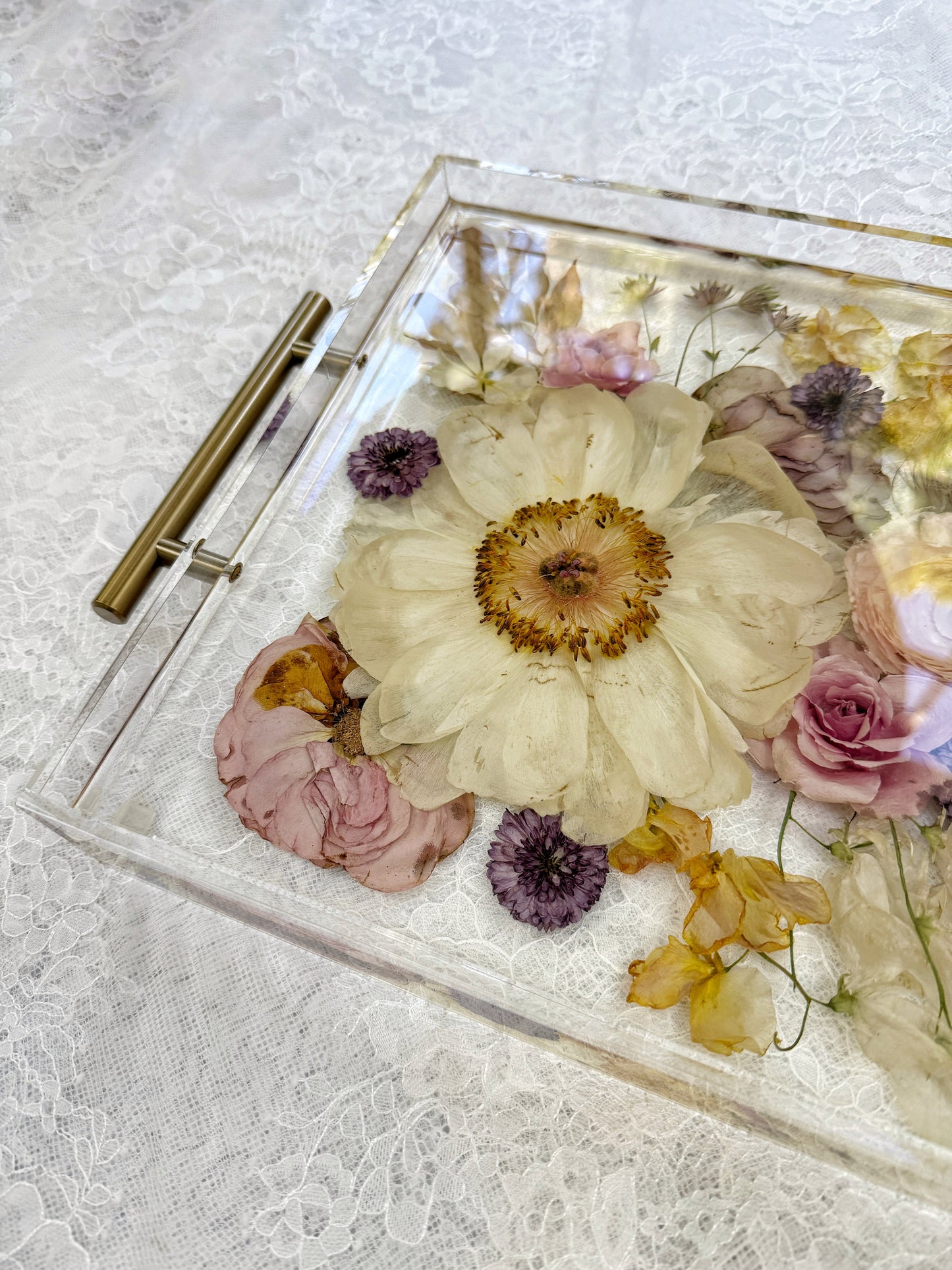 Floral Tray 11 x 14 Acrylic