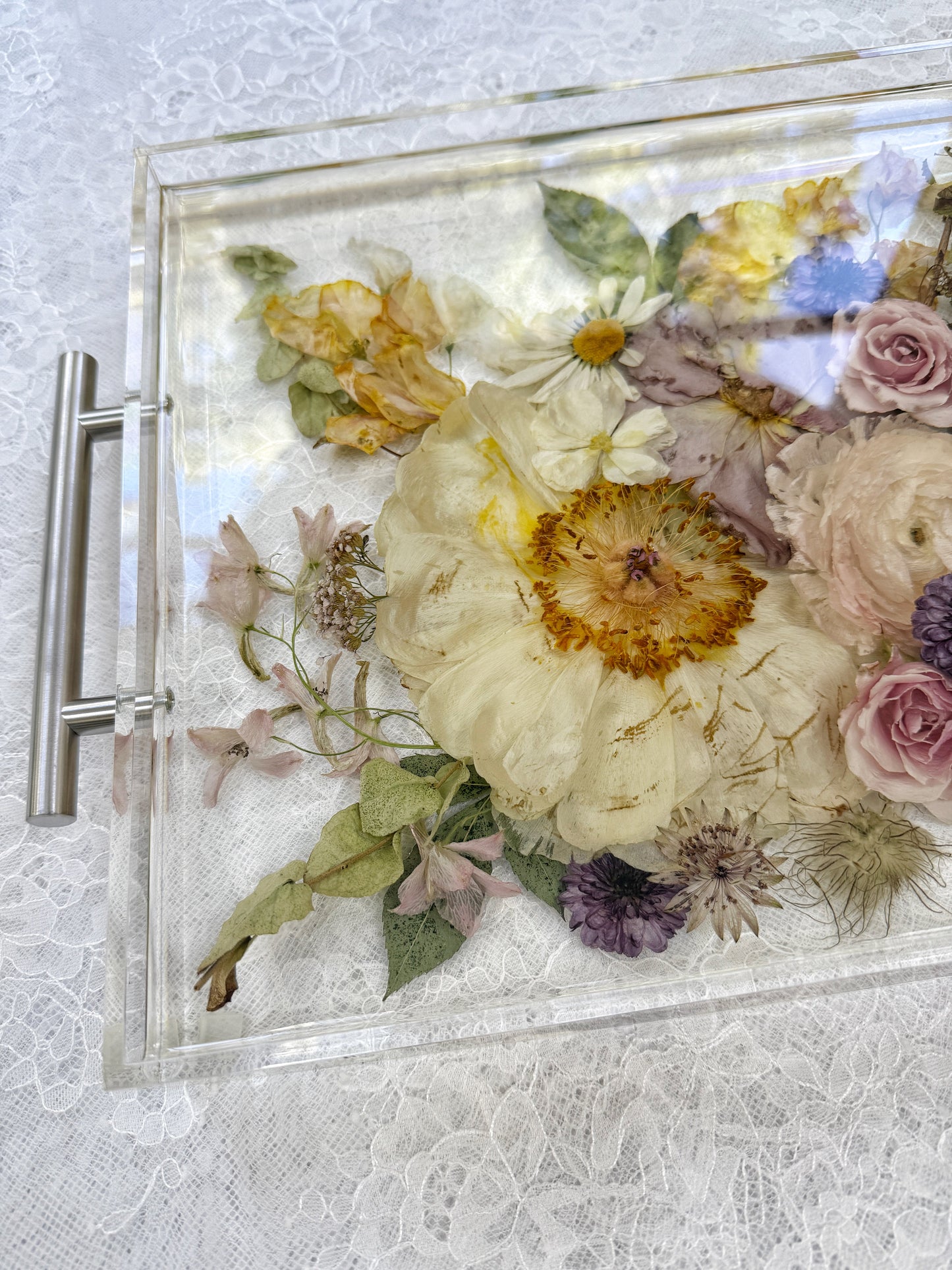 Floral Tray 11 x 14 Acrylic