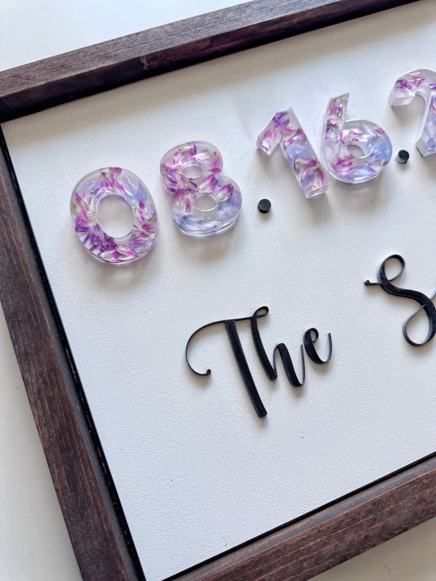 Floral Date Sign - Add On Item