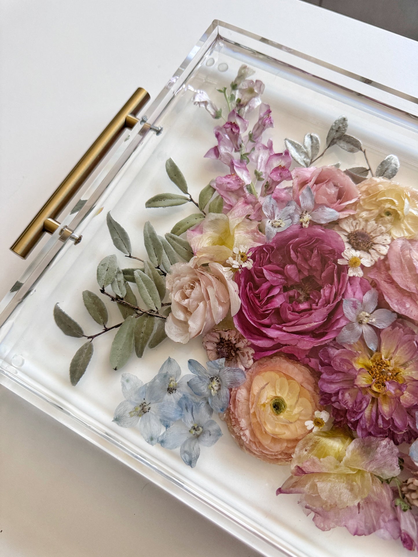 Floral Tray 11 x 14 Acrylic