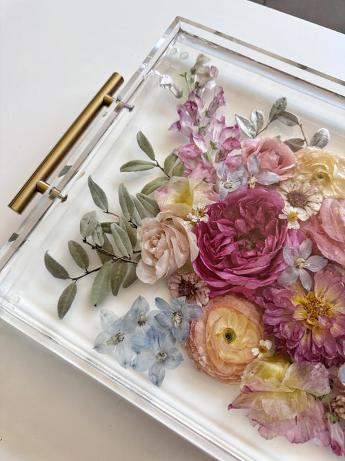 Floral Tray 11 x 14 Acrylic