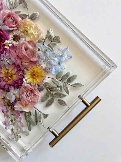 Floral Tray 11 x 14 Acrylic