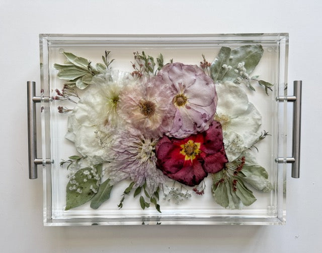 Floral Tray 11 x 14 Acrylic