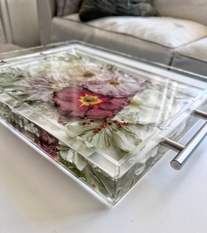 Floral Tray 11 x 14 Acrylic